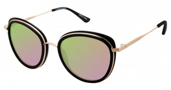 Glamour Editor's Pick GL2008 Sunglasses, C01 Black/Rose Gold (Rose Gold Flash)