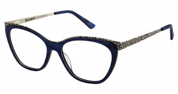Glamour Editor's Pick GL1009 Eyeglasses, CO1 Navy Horn