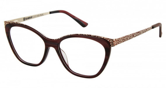 Glamour Editor's Pick GL1009 Eyeglasses, CO2 Burgundy Horn