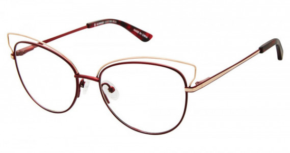 Glamour Editor's Pick GL1017 Eyeglasses, CO2 Burg/Rose Gold