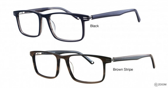 Bulova Levante Eyeglasses, Brown Stripe
