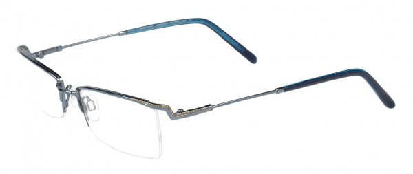 EasyTwist ET829 Eyeglasses, SHINY STEEL BLUE/BEIGE