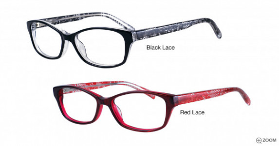 Karen Kane Tara Eyeglasses, Red Lace