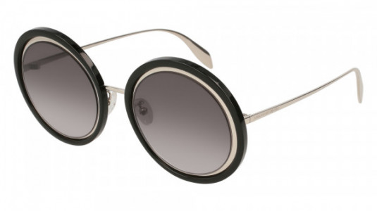 Alexander McQueen AM0150S Sunglasses, 002 - SILVER with GREY lenses