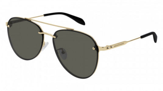 Alexander McQueen AM0183SK Sunglasses, 001 - GOLD with GREY lenses