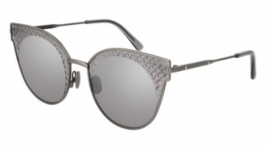 Bottega Veneta BV0189S Sunglasses, 001 - SILVER with GREY lenses