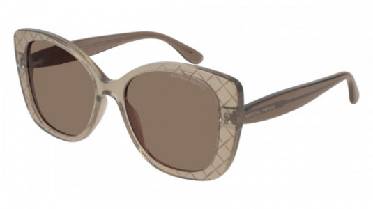 Bottega Veneta BV0198S Sunglasses, 002 - BROWN with BROWN lenses