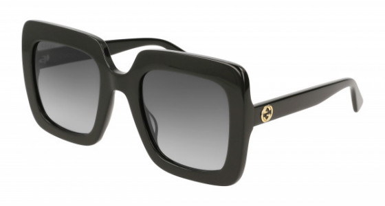Gucci GG0328S Sunglasses, 001 - BLACK with GREY lenses