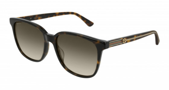 Gucci GG0376S Sunglasses, 002 - HAVANA with BROWN lenses