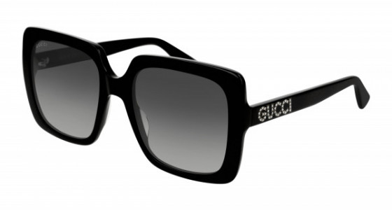 Gucci GG0418S Sunglasses, 001 - BLACK with GREY lenses