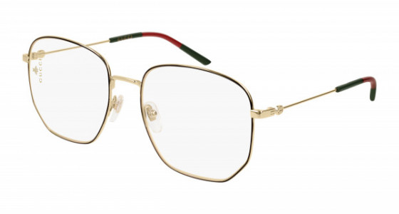 Gucci GG0396O Eyeglasses, 001 - GOLD with TRANSPARENT lenses
