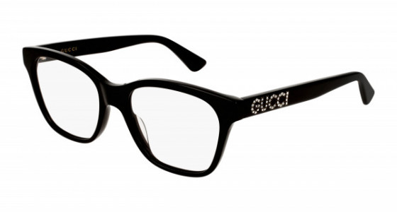 Gucci GG0420O Eyeglasses, 001 - BLACK with TRANSPARENT lenses