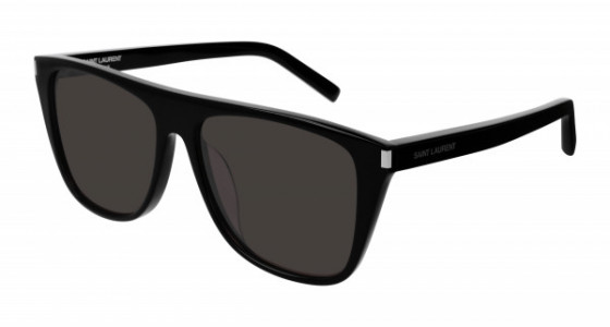 Saint Laurent SL 1/F Sunglasses, 001 - BLACK with BLACK lenses