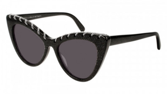 Stella McCartney SC0163S Sunglasses, 003 - BLACK with SMOKE lenses