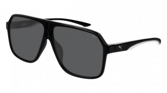Puma PU0194S Sunglasses, 002 - BLACK with SMOKE lenses