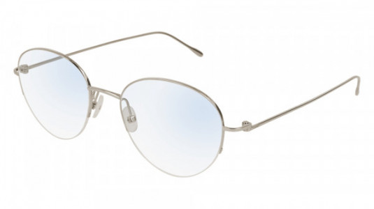 Cartier CT0093O Eyeglasses, 001 - SILVER with TRANSPARENT lenses