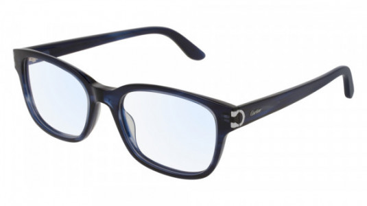 Cartier CT0133O Eyeglasses, 008 - HAVANA with TRANSPARENT lenses