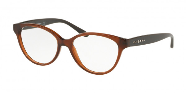 Polo PH2196 Eyeglasses, 5530 TRANSPARENT BROWN (BROWN)