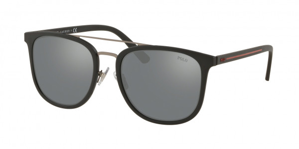 Polo PH4144 Sunglasses, 52846G MATTE GUNMETAL & RUBBER BLACK (GREY)
