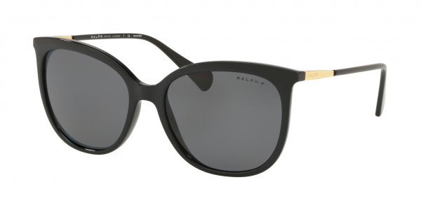 Ralph RA5248 Sunglasses, 500181 SHINY BLACK POLAR DARK GREY (BLACK)