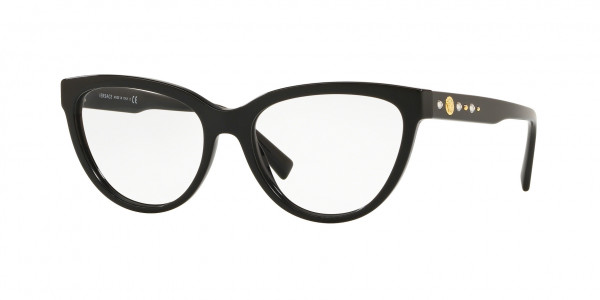 Versace VE3264B Eyeglasses, GB1 BLACK (BLACK)