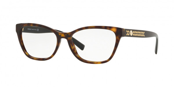 Versace VE3265 Eyeglasses, 108 HAVANA (HAVANA)