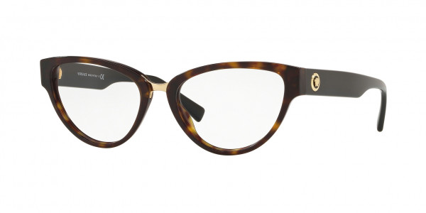 Versace VE3267A Eyeglasses, 108 DARK HAVANA (HAVANA)