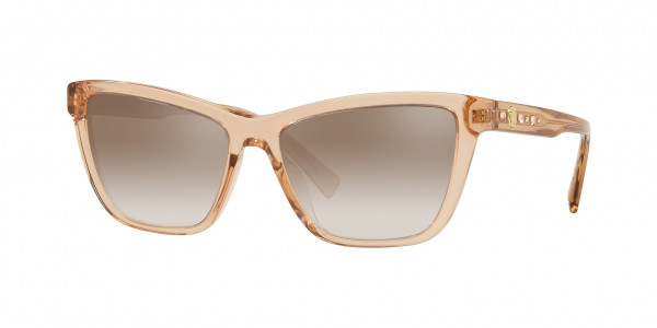 Versace VE4354BA Sunglasses, 524194 TRANSPARENT BROWN (BROWN)