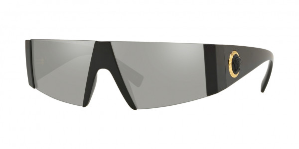 Versace VE4360 Sunglasses, GB1/6G BLACK LIGHT GREY MIRROR SILVER (BLACK)
