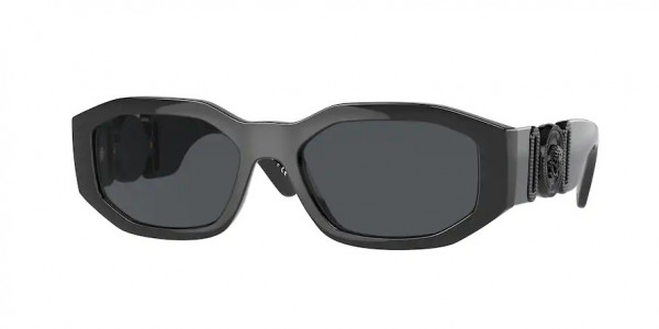 Versace VE4361 Sunglasses, 536087 BLACK DARK GREY (BLACK)