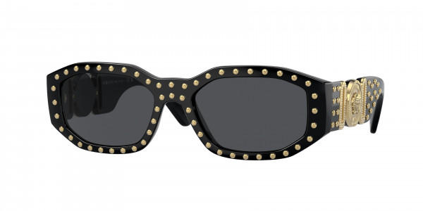 Versace VE4361 Sunglasses, 539787 BLACK DARK GREY (BLACK)