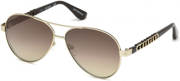Guess GU7518-S Sunglasses, 32G - Gold / Brown Mirror Lenses