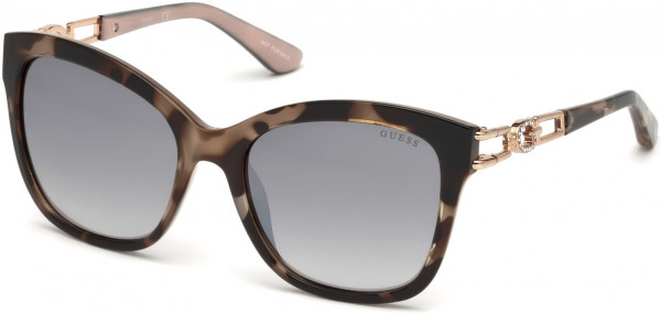 Guess GU7536-S Sunglasses, 56F - Havana/other / Gradient Brown Lenses