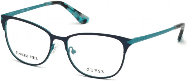 Guess GU2638 Eyeglasses, 091 - Matte Blue