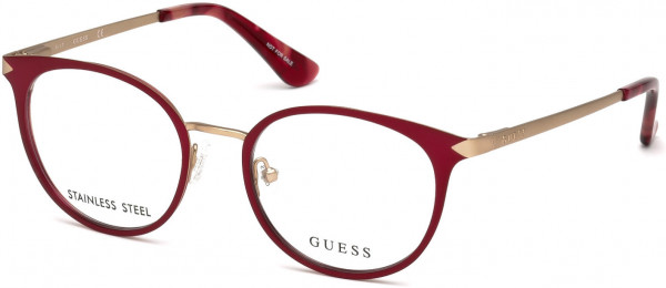 Guess GU2639 Eyeglasses, 069 - Shiny Bordeaux