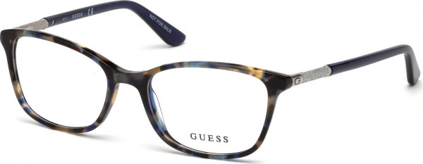 Guess GU2658 Eyeglasses, 092 - Coloured Havana / Shiny Blue