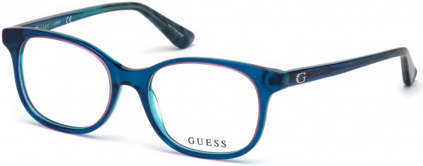 Guess GU9176 Eyeglasses, 087 - Shiny Turquoise