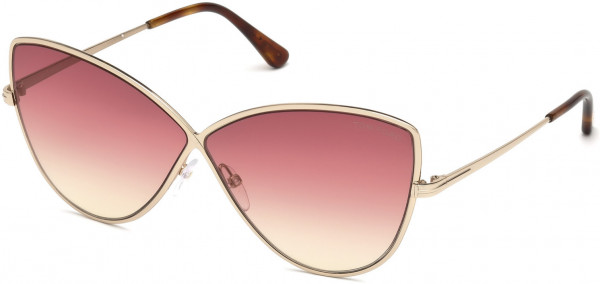 Tom Ford FT0569 Elise-02 Sunglasses, 28T - Shiny Rose Gold / Gradient Bordeaux