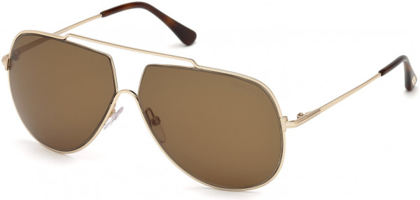 Tom Ford FT0586 Chase-02 Sunglasses, 28E - Shiny Rose Gold / Brown