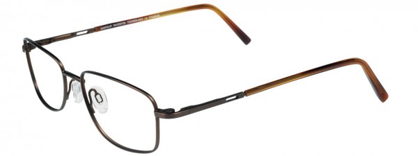 EasyClip O1034 Eyeglasses, 010 MATTE DARK COPPER BROWN/BROWN