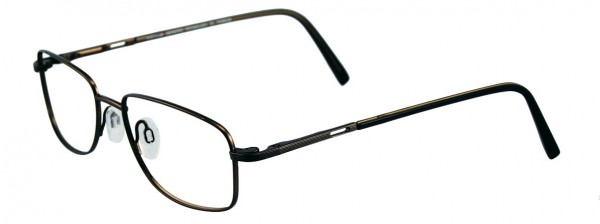 EasyClip O1034 Eyeglasses, SHINY GREENISH BROWN/BLACK TEM
