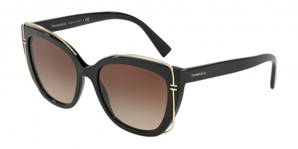 Tiffany & Co. TF4148 Sunglasses, 80013B BLACK BROWN GRADIENT (BLACK)
