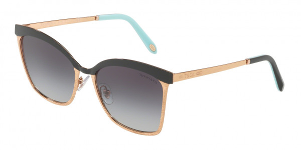 Tiffany & Co. TF3060 Sunglasses, 61273C BLACK/RUBEDO (MULTI)