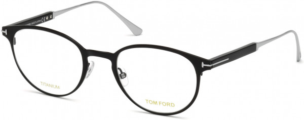Tom Ford FT5482 Eyeglasses, 001 - Shiny Black, Shiny Rhodium