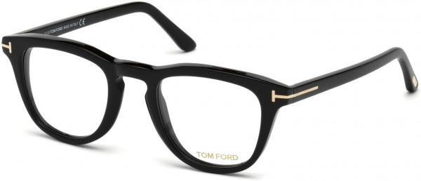 Tom Ford FT5488-B Eyeglasses, 001 - Shiny Black/ Blue Block Lenses