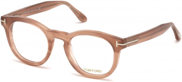 Tom Ford FT5489 Eyeglasses, 074 - Shiny Striped Milky Pink