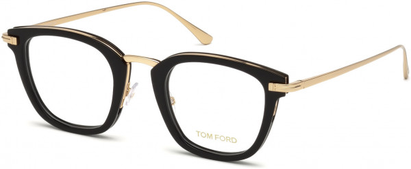 Tom Ford FT5496 Eyeglasses, 001 - Shiny Black, Shiny Rose Gold