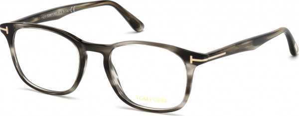 Tom Ford FT5505 Eyeglasses, 005 - Black/Striped / Black/Striped