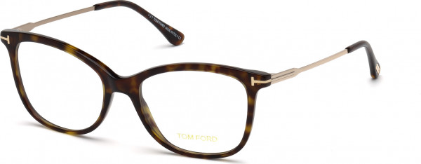 Tom Ford FT5510 Eyeglasses, 052 - Dark Havana / Matte Deep Gold