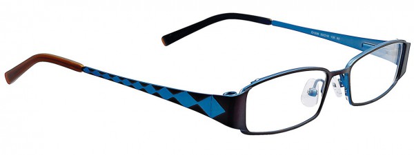 EasyClip O1038 Eyeglasses, MATTE PURPLE AND DEEP SKY BLUE